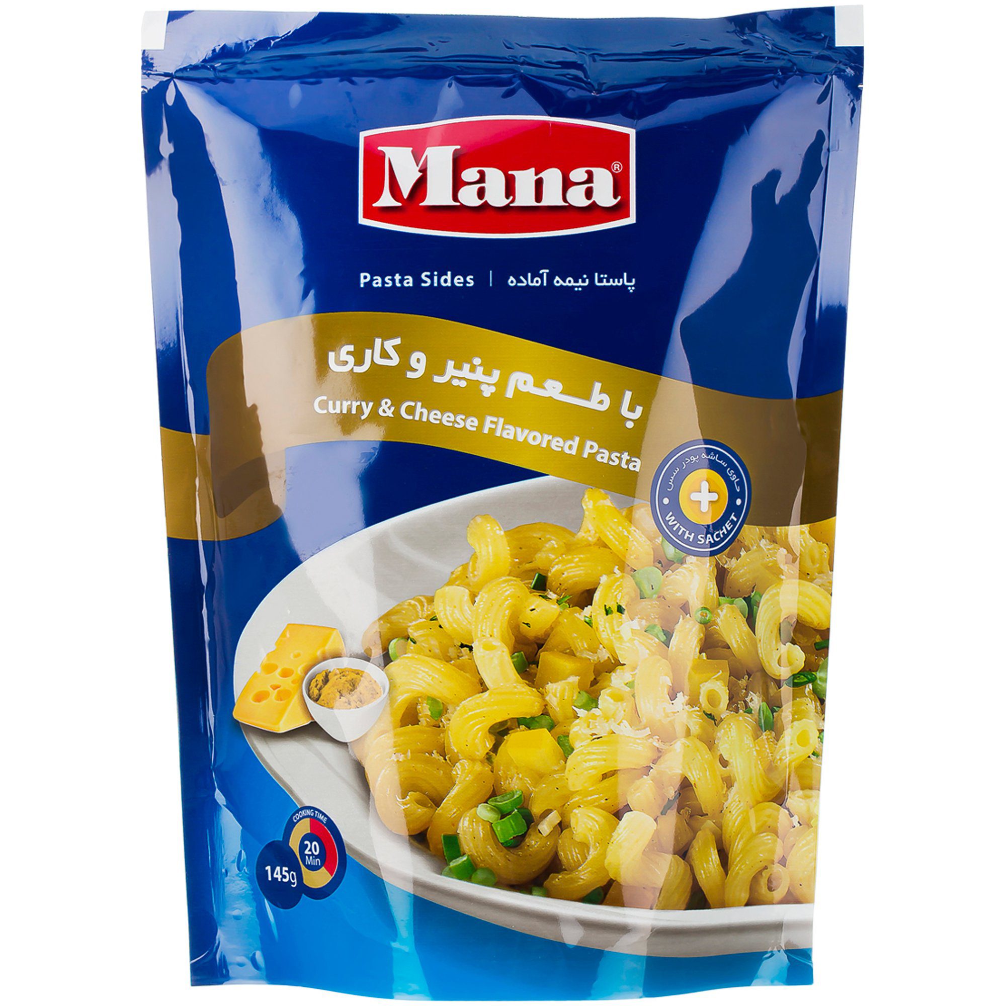 پاستا پنیر و کاری نیمه آماده مانا 145 گرم