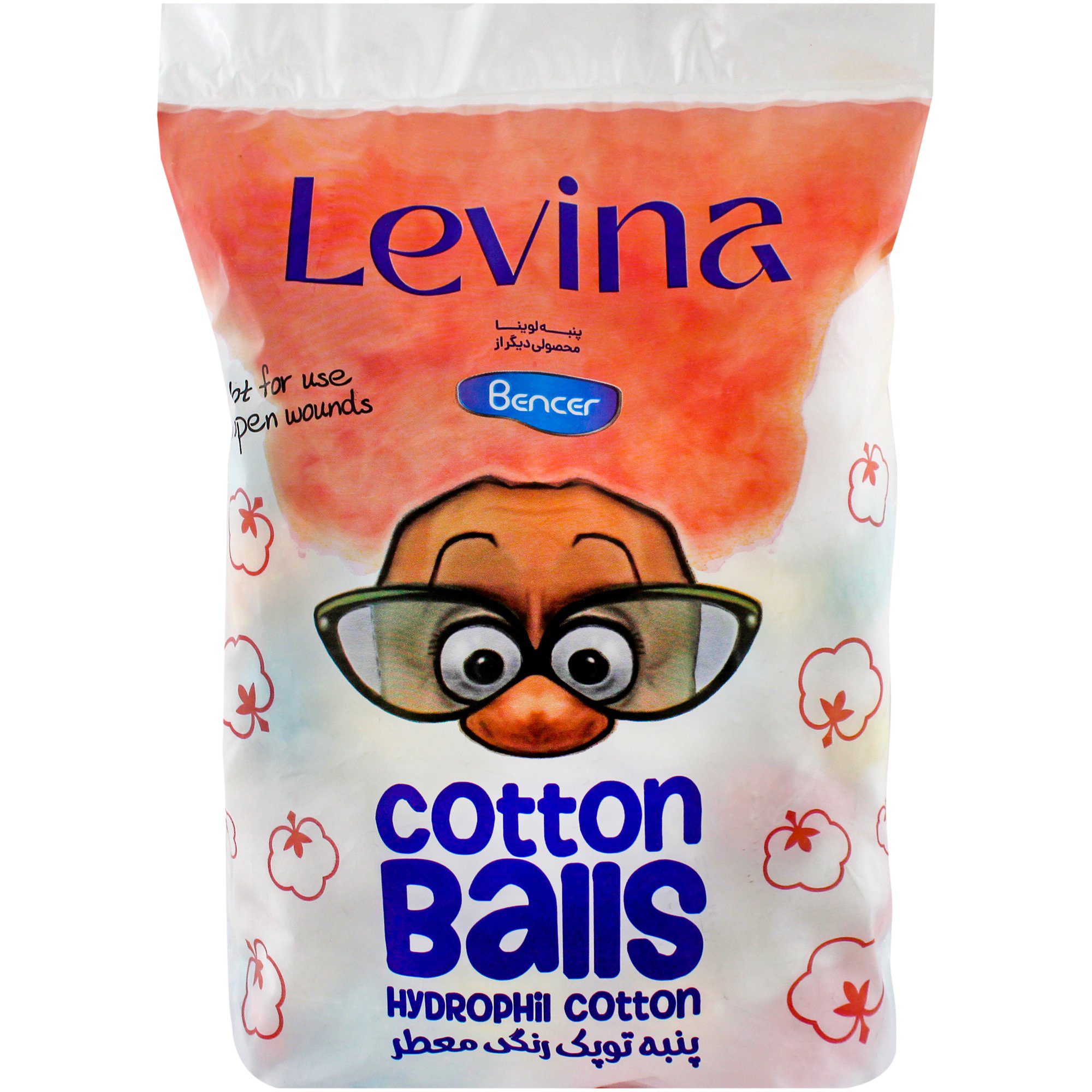 پنبه توپک رنگی معطر لوینا 100 گرمی